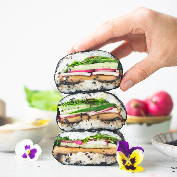 Mushroom Onigirazu (Sushi Sandwich)