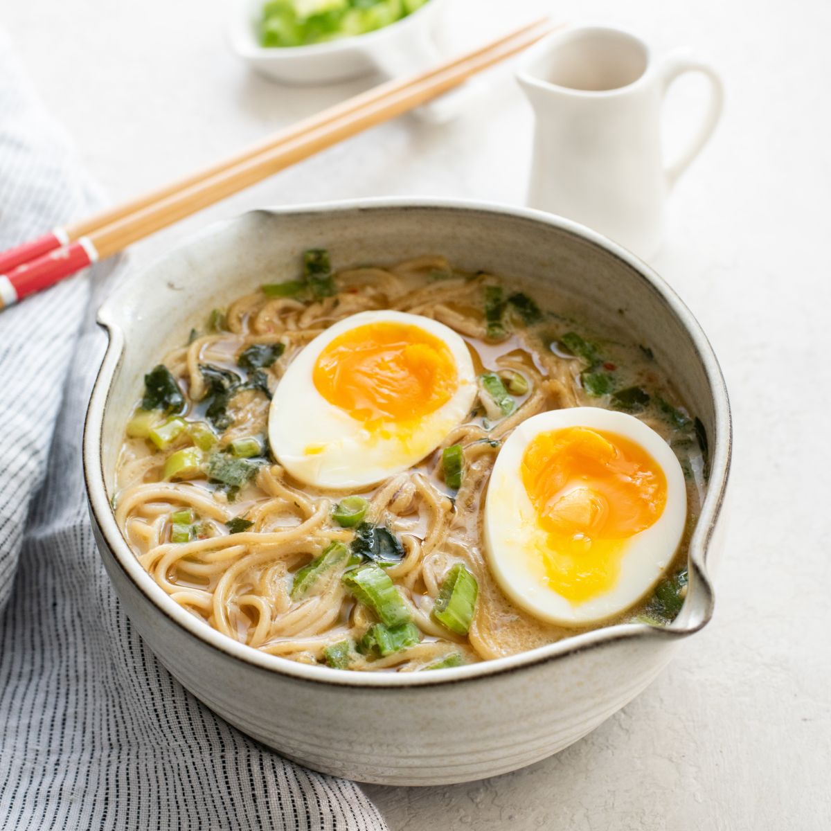 Millet & Brown Rice Ramen with Red Miso Soup