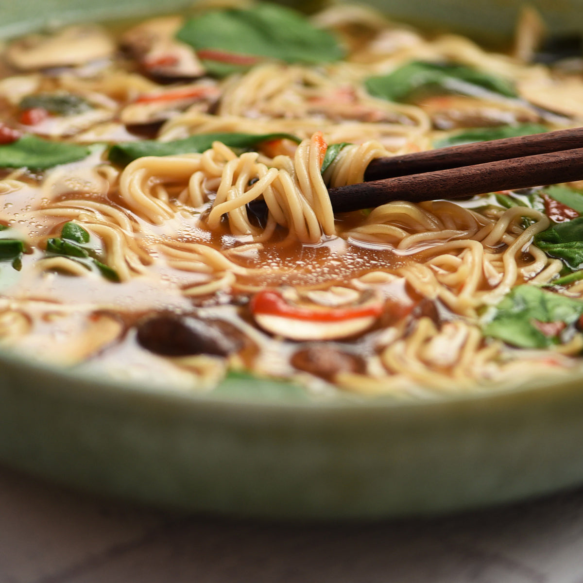 Millet & Brown Rice Ramen with Red Miso Soup